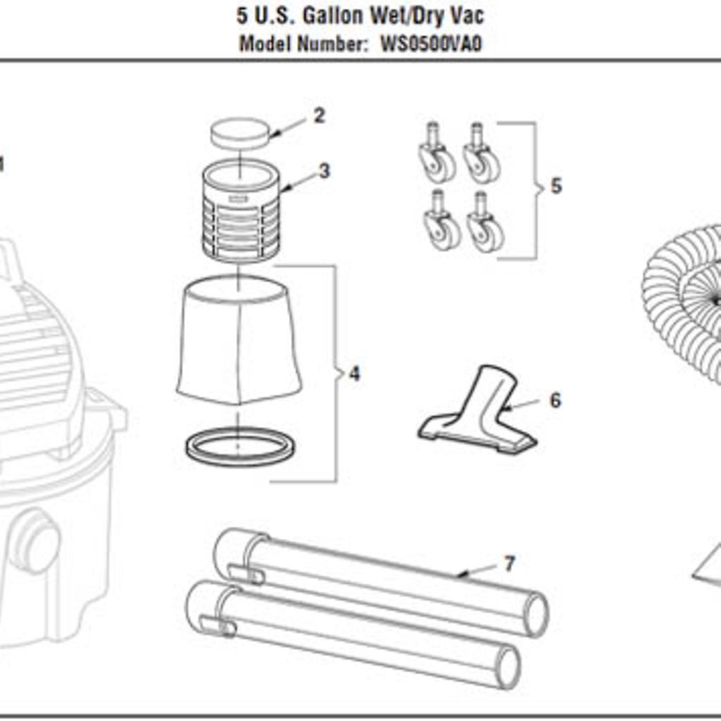Parts List for WS0500ASH