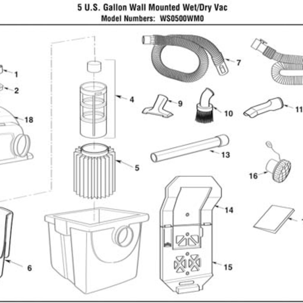 Parts List for WS0500WM