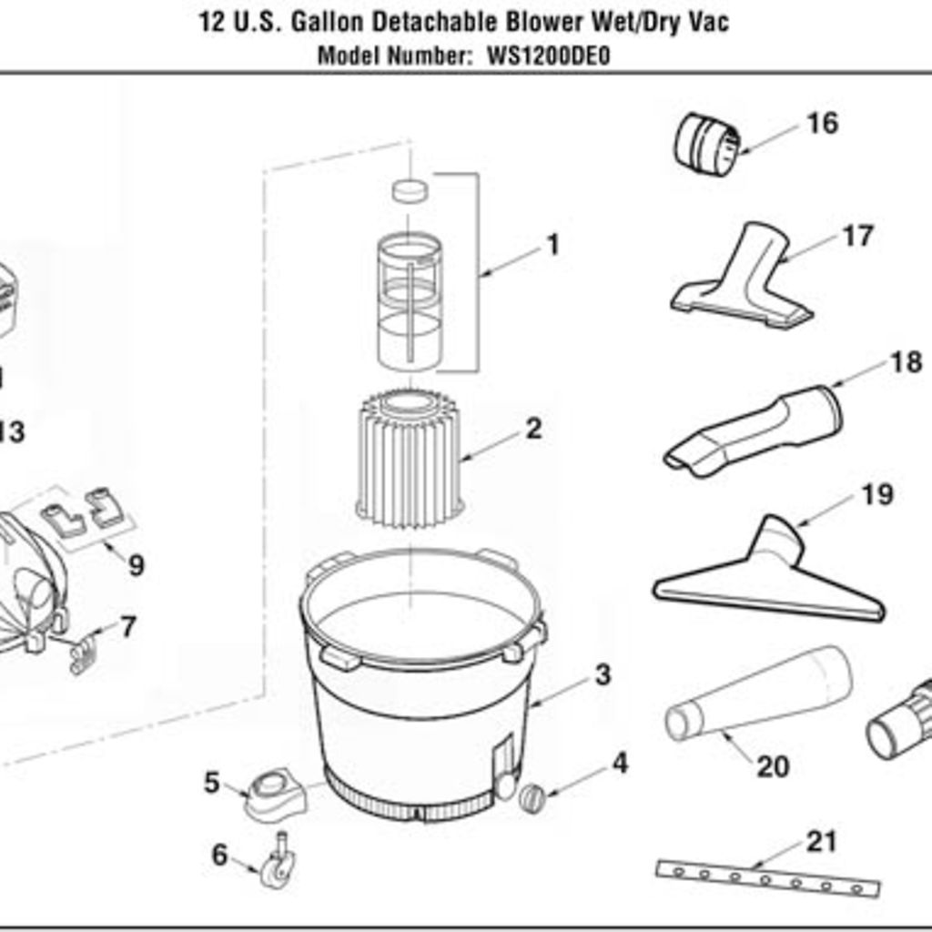 Parts List for WS1200DE