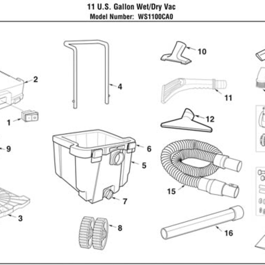 Parts List for WS1100CA